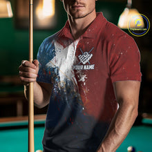 Load image into Gallery viewer, Personalized Grunge Texas Flag Billiard Shirt For Men Custom Patriotic Pool Team Jerseys TDM4201