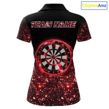 Load image into Gallery viewer, Black And Red Custom Light Darts Polo &amp; Quarter Zip For Women, Darts Jersey Team Outfit TDM5945