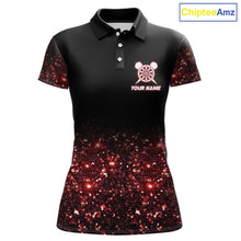 Load image into Gallery viewer, Black And Red Custom Light Darts Polo &amp; Quarter Zip For Women, Darts Jersey Team Outfit TDM5945