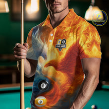 Load image into Gallery viewer, Personalized Water Fire Phoenix Yin Yang 8&amp;9 Ball Billiard Shirt For Men, Billiard Team Jerseys TDM4372
