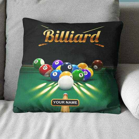 Personalized Name 3D Billiards Table Pool Game Pillow Best Throw Pillows TDM0767