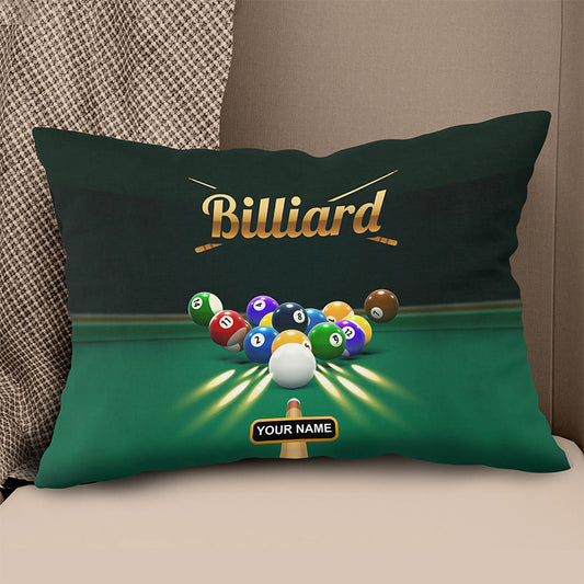 Personalized Name 3D Billiards Table Pool Game Pillow Best Throw Pillows TDM0767