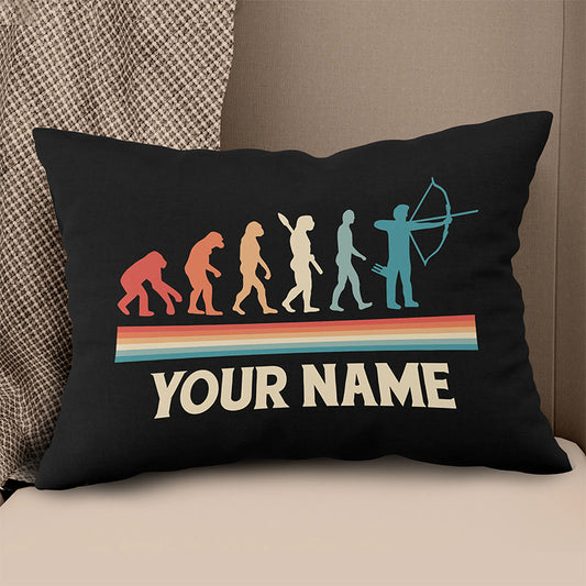 Personalized Funny Archers Evolution Archery Retro Vintage Throw Pillows TDM0778