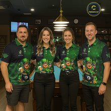 Load image into Gallery viewer, Custom St Patrick Day Leprechaun 8 Ball Billiard Shirt For Women, Shamrock Luckiest Pool Team Jersey TDM5768