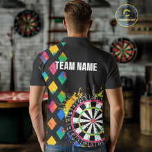 Load image into Gallery viewer, Custom Colorful Grunge Argyle Darts Shirt For Men Custom Darts Team Jersey, Funny Darts Gifts TDM4402