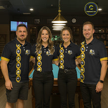 Load image into Gallery viewer, DNA Billiard 8 Ball &amp; 9 Ball Shirts For Women Custom Funny Pool Jerseys Team Polo &amp; 1/4 Zip |Yellow TDM5521