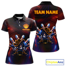 Load image into Gallery viewer, Funny Neon Bowling Jersey For Women Custom Bowling Shirt Polo &amp; Quarter Zip, Bowling Team Outfit TDM6149