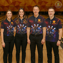 Load image into Gallery viewer, Funny Neon Bowling Jersey For Women Custom Bowling Shirt Polo &amp; Quarter Zip, Bowling Team Outfit TDM6149