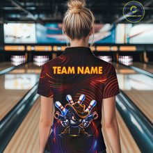 Load image into Gallery viewer, Funny Neon Bowling Jersey For Women Custom Bowling Shirt Polo &amp; Quarter Zip, Bowling Team Outfit TDM6149