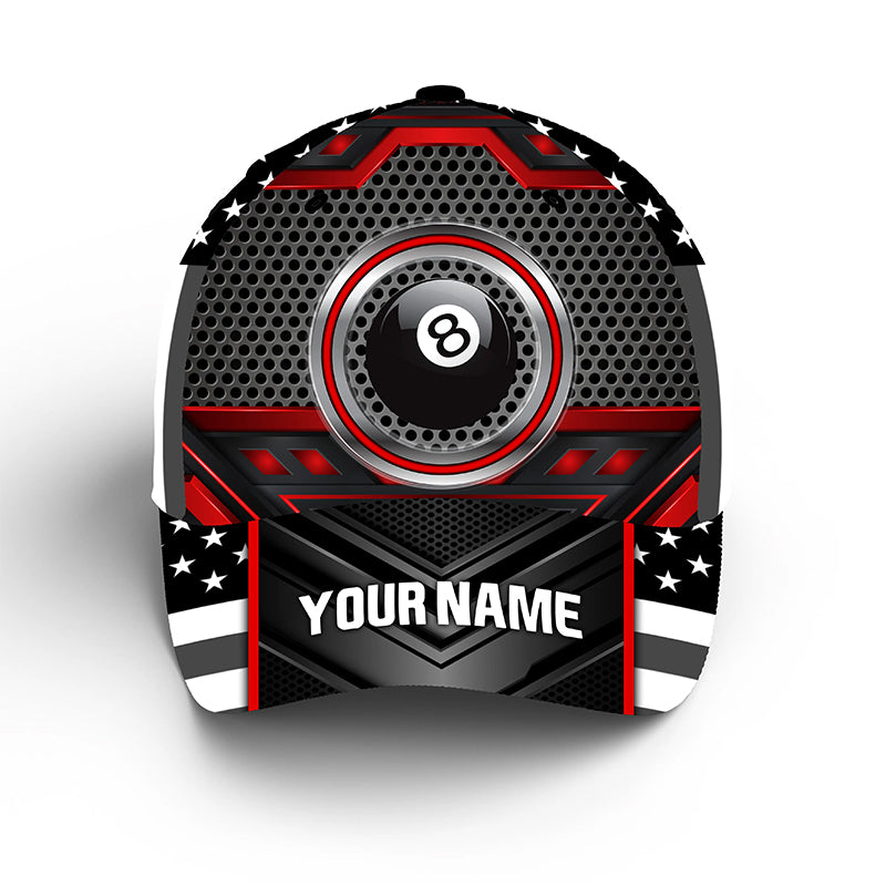 Personalized Billiard Classic Caps American Flag For Men And Women, Custom Patriotic Hats For Pool Lover TDM0192