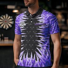 Load image into Gallery viewer, Personalized Darts Board Purple Icy 3D Printed Men Dart Shirts Custom Cool Dart Jerseys For Team TDM3482