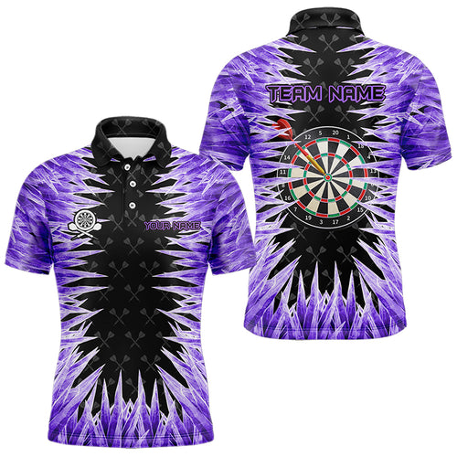 Personalized Darts Board Purple Icy 3D Printed Men Dart Shirts Custom Cool Dart Jerseys For Team TDM3482