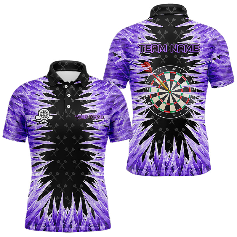 Personalized Darts Board Purple Icy 3D Printed Men Dart Shirts Custom Cool Dart Jerseys For Team TDM3482