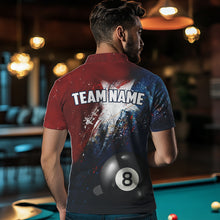 Load image into Gallery viewer, Personalized Grunge Texas Flag 8 Ball Billiard Pool Shirt For Men, Patriotic Texas Billiard Jerseys TDM3631