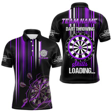 Load image into Gallery viewer, Purple Throwing Skills Loading Custom Dart Shirt For Men With Pocket Option TDM3788