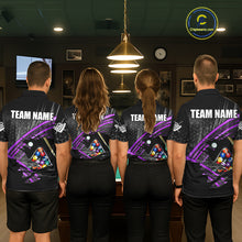 Load image into Gallery viewer, Personalized Billiard Shirts For Women Custom 8 Ball Pool Team Jersey Polo &amp; 1/4 Zip | Purple TDM6173
