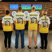 Load image into Gallery viewer, Personalized Yellow Funny Darts And Beer Women Dart Shirts, Drinking Darts Team Jerseys, Dart Gifts TDM2609
