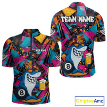 Load image into Gallery viewer, Funny Shark Colorful Graffiti Style Custom 8 Ball Billiard Shirt For Men Best Billiard Team Jersey TDM4890
