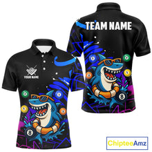 Load image into Gallery viewer, Funny Shark Pool Balls Men&#39;s Billiard Shirts Custom Billiard Jerseys, Billiard Team Shirts TDM4076