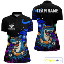 Load image into Gallery viewer, Funny Shark Pool Balls Women&#39;s Billiard Shirts Custom Billiard Jerseys, Billiard Team Shirts TDM4076