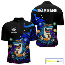 Load image into Gallery viewer, Funny Shark Pool Balls Men&#39;s Billiard Shirts Custom Billiard Jerseys, Billiard Team Shirts TDM4076