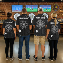 Load image into Gallery viewer, Personalized Black And White Geometric Darts Shirts For Women, Custom Darts Team Jersey Polo &amp; 1/4 Zip TDM6632