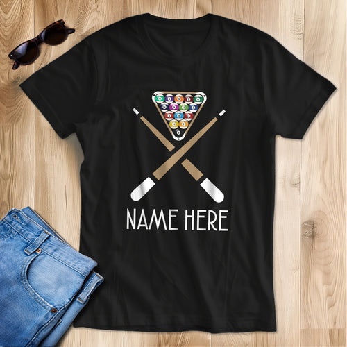 Custom Name Funny Billiard T-Shirts, Gifts For Pool Player, Billiard Lover Shirts TDM3935