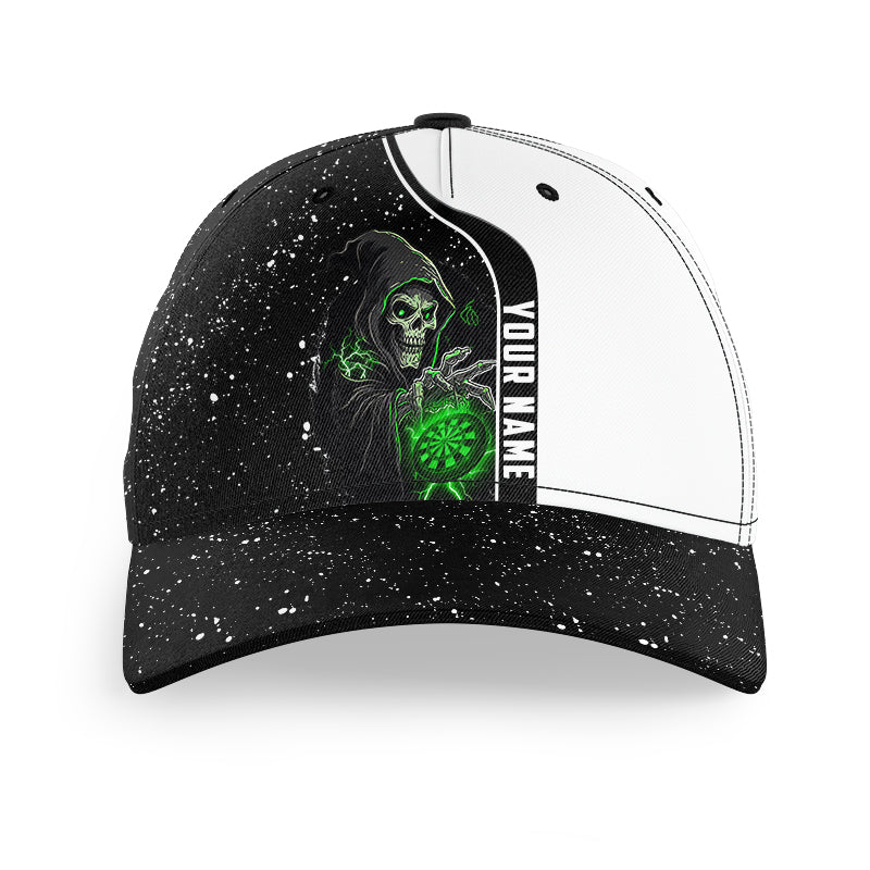 Personalized Green Grim Reaper Dart Hats Custom 3D Printed Baseball Dart Caps, Darts Gifts TDM2625