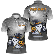 Load image into Gallery viewer, Funny Ghostly Halloween Billiard Shirts For Men Custom Halloween Gift For Pool Lover TDM2629