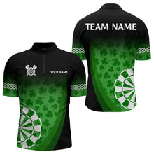 Load image into Gallery viewer, Patrick Shamrock Dart Shirt With Pocket Option For Men Custom Dart Jersey TDM3517