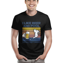 Load image into Gallery viewer, Funny Retro Billiard Shirts I Like Beer And Pool And Possibly 3 People T-Shirts, Pool Player Gifts TDM3938