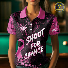 Load image into Gallery viewer, Shoot For Change Breast Cancer Awareness Billiard Shirt For Women Custom Pink Ribbon Billiard Jersey TDM4468