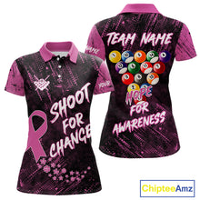 Load image into Gallery viewer, Shoot For Change Breast Cancer Awareness Billiard Shirt For Women Custom Pink Ribbon Billiard Jersey TDM4468