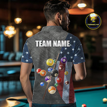 Load image into Gallery viewer, Grunge American Flag Patriotic Billiard Shirts For Women Custom 3D Billiard Balls Pool Team Jerseys TDM5616
