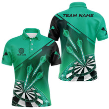 Load image into Gallery viewer, Turquoise Darts Jersey For Men Custom Darts Team Shirt With Pocket Option TDM3519