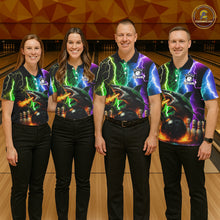 Load image into Gallery viewer, Colorful Lightning Shark Bowling Jersey For Women Custom Bowling Shirt Team Polo &amp; Quarter Zip TDM5988
