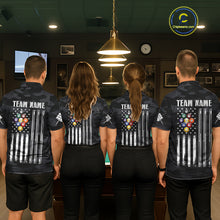 Load image into Gallery viewer, Personalized Camouflage US Flag Billiard Shirt For Women, 9 Ball Pool Team Jersey Polo &amp; 1/4 Zip TDM5992