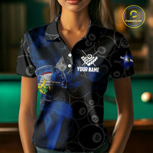 Load image into Gallery viewer, Personalized Las Vegas Flag Smoke Billiard Shirt For Women Custom 8 Ball Pool Team Jerseys TDM4287