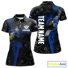Load image into Gallery viewer, Personalized Las Vegas Flag Smoke Billiard Shirt For Women Custom 8 Ball Pool Team Jerseys TDM4287