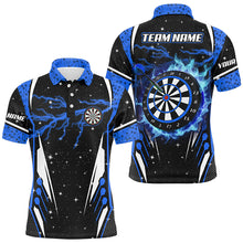 Load image into Gallery viewer, Personalized Thunder Lightning Blue Dart Jerseys Shirts For Men Custom Team League Darts Shirts TDM2150