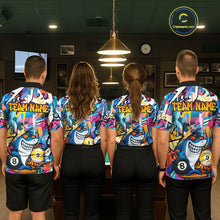 Load image into Gallery viewer, Funny Shark Colorful Graffiti Style Custom 8 &amp; 9 Ball Billiard Shirt For Women, Billiard Team Jersey TDM5852