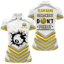 Load image into Gallery viewer, Personalized Stroke It Don&#39;t Poke It 9 Ball Pool Shirts For Women Custom Funny Billiard Team Jersey TDM1578