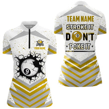 Load image into Gallery viewer, Personalized Stroke It Don&#39;t Poke It 9 Ball Pool Shirts For Women Custom Funny Billiard Team Jersey TDM1578