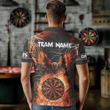 Load image into Gallery viewer, Orange Dart Board Fire Flame Custom Eagle Dart Shirts For Men, Thunder Lightning Dart Team Jerseys TDM3373