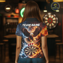 Load image into Gallery viewer, Personalized Eagle Water Fire Darts Shirt For Women, Lightning Darts Jersey Team Polo &amp; 1/4 Zip TDM6019