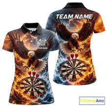 Load image into Gallery viewer, Personalized Eagle Water Fire Darts Shirt For Women, Lightning Darts Jersey Team Polo &amp; 1/4 Zip TDM6019