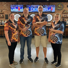 Load image into Gallery viewer, Personalized Eagle Water Fire Darts Shirt For Women, Lightning Darts Jersey Team Polo &amp; 1/4 Zip TDM6019