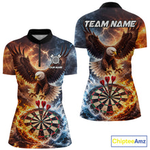 Load image into Gallery viewer, Personalized Eagle Water Fire Darts Shirt For Women, Lightning Darts Jersey Team Polo &amp; 1/4 Zip TDM6019