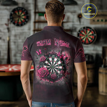 Load image into Gallery viewer, Personalized Skeleton And Roses Gothic Romance Dart Shirts For Men, Dart Jersey Outfit, Dart Gifts TDM3834