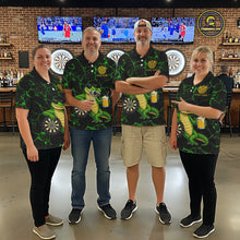 Load image into Gallery viewer, Black And Green Funny Alligator Darts Shirt For Women Custom Lightning Darts Team Jersey Outfit TDM5873